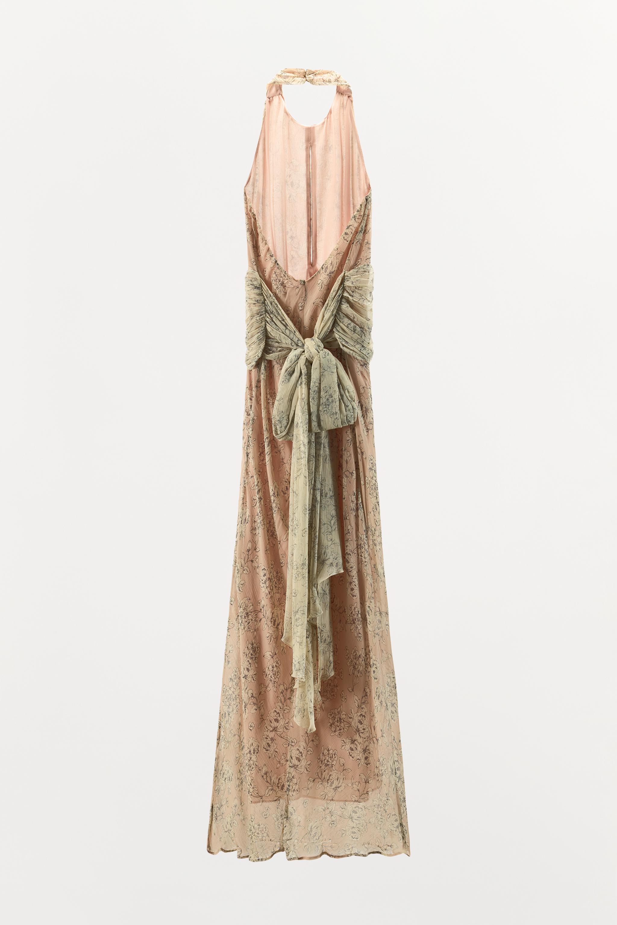 ROBE HALTER À IMPRIMÉ FLEURI